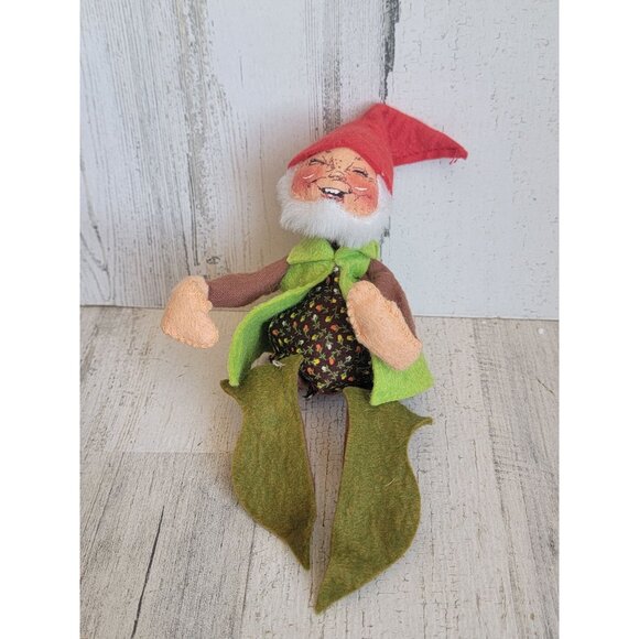 vintage Annalee 1963 elf vest gnome green red Xmas collectible - Picture 1 of 6